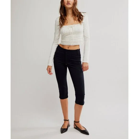 🎉LAST CHANCE🎉 FREE PEOPLE Scarlet Smocked Long Sleeve / Clean Ivory - Picture 8 of 9